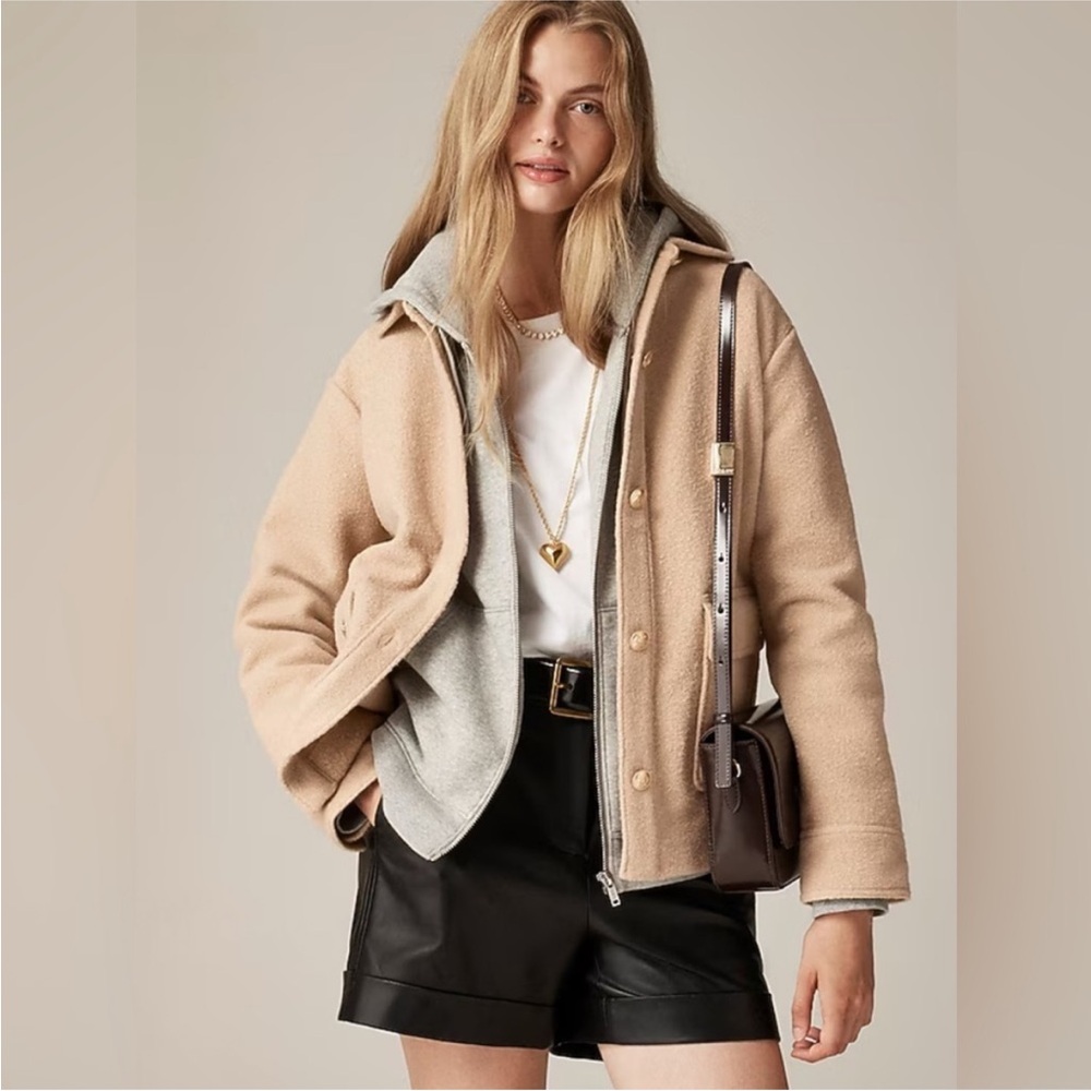 J. Crew Bouclé Shirt Jacket